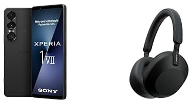 Sony Xperia 1 VII - 6,5 19,5:9 FHD+ HDR OLED 120Hz, Triple lens with ultra-wide-angle lens, Android 15,Dual SIM, Black WH-1000XM5 Noise Cancelling Wireless Over-Ear Headphones,Black