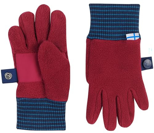 Finkid Kinder Sormikas Handschuhe, Beet Red Navy, XL