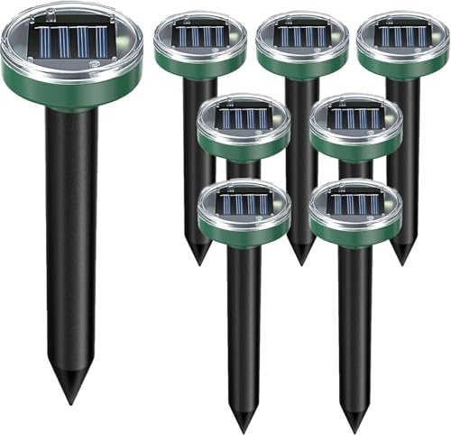 12Pcs Snake Repellent for Yard, Mole Repellent, Solar Ultrasonic Groundhog Gopher, Skunk, Vole, Rabbit, Rodent,Repellent Outdoor for Lawn Garden & Yard