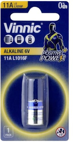 Vinnic 11a L1016 Pile alcaline Pour sonnettes, télécommandes de voiture et autres usages 6 V