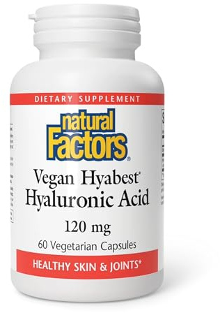 Natural Factors - Hyabest Hyaluronic Acid, Supports Healthy Joints & Skin, 60 Vegetarian Capsules
