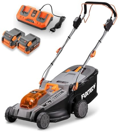 FUXTEC Tagliaerba a batteria FX-E2RM43PRO • 43 cm larghezza taglio • 40V batteria litio • trazione con velocità variabile • funzione mulching • regolazione altezza 25–75 mm