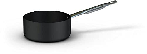 Ballarini Professionale 6026.24 Casseruola Media con 1 Manico da Induzione, Alluminio, Nero, 24 cm