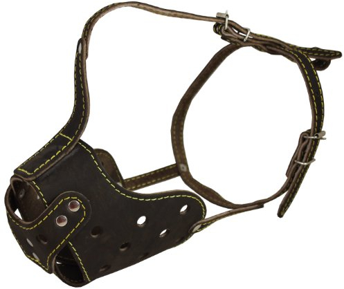 Dogs My Love Echt Leder Käfig Korb Sicher Maulkorb – Rottweiler, (Umfang 37,3 cm Schnauze Länge 8,9 cm)