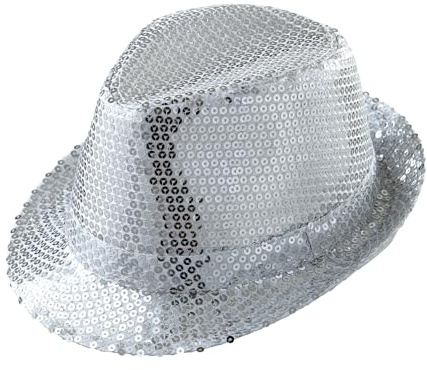 W WIDMANN MILANO Party Fashion - Chapeau Fedora, Chapeau avec paillettes, Couvre-chef, Carnaval