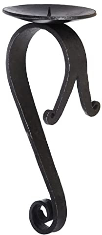 Ulfberth Geschmiedeter Wandleuchter aus Stahl, Handgefertigter, ca. 20 cm | Authentisch, Mittelalter, Wikinger, Leuchte, Kerzenhalter, Kerzenständer, für Mittelaltermarkt, Reenactment & LARP