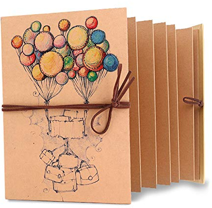 Fdit Dragspel Fotoalbum Kraftpapper Vintage Album Vikbar DIY Scrapbook Handgjorda Album För Bröllopsdag Födelsedag Julklapp