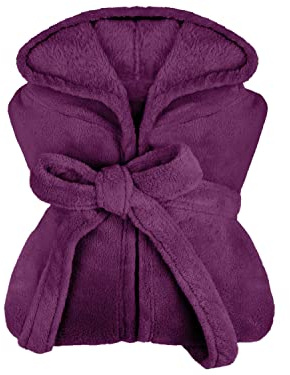 npluseins extra mjuk huva badrock gjord av gosig fleece – i moderna färger och olika storlekar – unisex & vadlängd