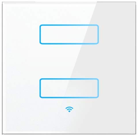 Smarte Touch Lichtschalter 2 Gang weiß Funkschalter WLAN WiFi Sprachsteuerung Lanbon L6-HS2