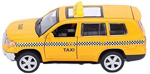 Zerodis Hochsimulationslegierung Taxi Modell im Maßstab 1:32 Pull-Back Fahrzeug Spielzeug Kinder mit Licht und Ton für Kinder über 3 Jahre alt(#1)
