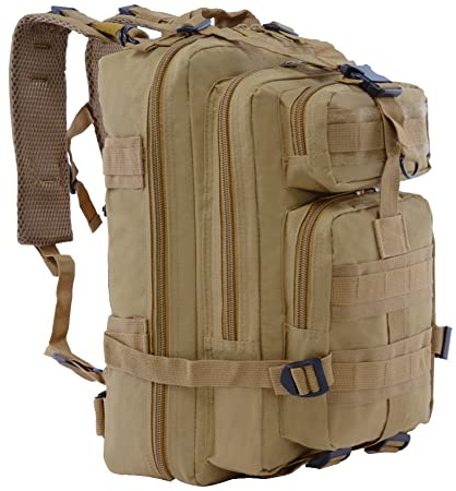 NuCamper Taktischer Militär Rucksack 25 * 23 * 45CM Outdoor Bundeswehr Rucksack Wasserdicht Molle Survival Tactical Military Backpack Army Rucksack Notfallrucksackfür Camping Wandern Trekking