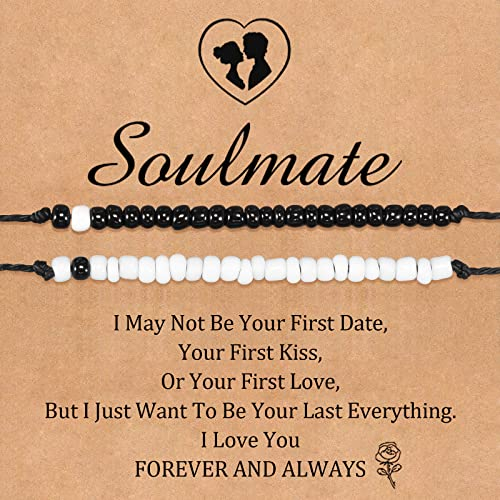 CheersLife Seelenverwandte Armbänder - Passende Paare Für Fernbeziehungen, Jahrestag, Valentinstag - Schmuck Geschenke Für Ihn Und Sie, Freund, Freundin, Mann, Frau