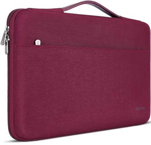 DOMISO Laptoptasche Laptop Tasche Hülle für MacBook Air 15 zoll M5(2026) M4 M3 M2,14-15 zoll HP Dell ASUS Lenovo,Laptophülle Damen Notebook Sleeve Case Bag Schutzhülle mit Griff,Weinrot