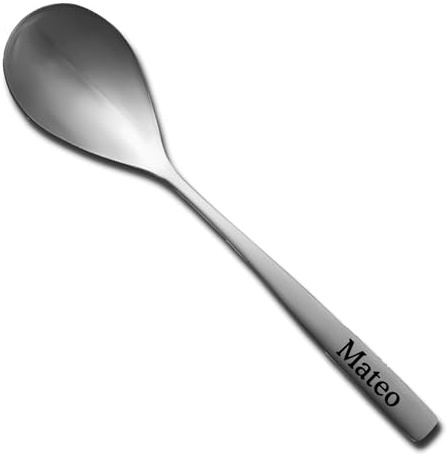 Löffel mit Gravur Wunschtext gold oder silber dein Name Text personalisiert Geschenkbox tolle Geschenkidee graviert Esslöffel Kaffeelöffel (Esslöffel silber)