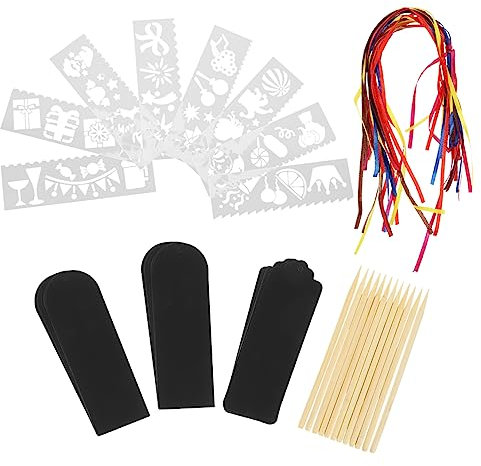 ibasenice 1 Satz Handgefertigte Rubbel-lesezeichen Für Partydekorationen Geschenk-lesezeichen Buchseitenmarkierung Partygeschenke Für Den Schulanfang Diy-vorlagen Etikett Kind Leer Papier