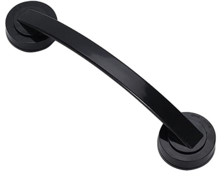 dijiusidy Shower Suction Handles for and Wide Application in Bathroom Wall Mounted Bathroom Bathtub Handrail Safety Grab Bar ABS, Black