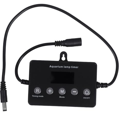 BESPORTBLE Aquarium Controller Mit Dimmerfunktion Und Zeitschaltuhr Einsetzbar Für Aquarienbeleuchtung Optimal Für Sonnenauf Und Untergangsimulation Kompaktes Design Lcd-display