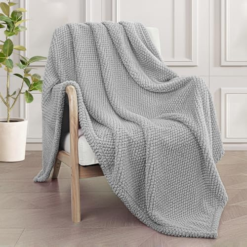 Whale Flotilla Kuscheldecke Decke Flauschig Sofadecke 130x170 cm | Hellgrau, Fleecedecke, Weiche und Warme Wohndecke Tagedecke für Jahreszeiten, Leicht und Kuschelig