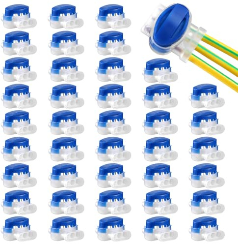 GWHOLE Connecteurs de Câble Remplis de Résine pour Robot Tondeuse, 40 PCS | Corps en ABS avec gel isolant étanche, connexion stable, installation simple, compatible robot tondeuse et câbles souterrains