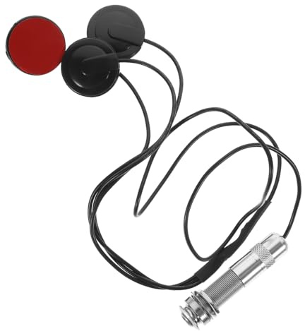 Guzheng Piezo Sensor Pickup mit 3 Kontakten, Silber Kunststoff | Präzises Stimmen, Geräuschreduzierte Installation ohne Loch, Lautstärkeregelung, Zubehör für Ukulele und Gitarre