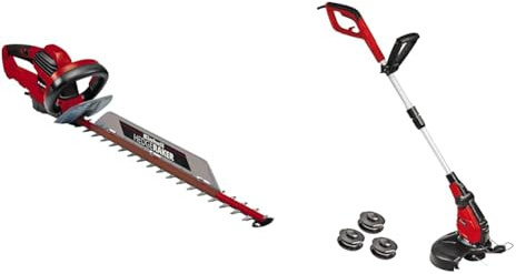 Einhell Ge-Eh 6560 Tagliasiepi Elettrico 220-240 V, 650 W, Rosso & GC-ET 4530 Set Tagliabordi Elettrico 230 V, 450 W, Taglio 30 Cm, Rosso