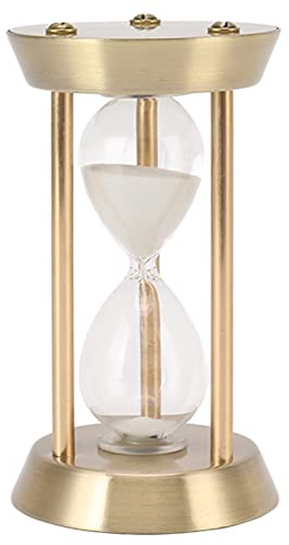 Clessidra 30 Minuti, Orologio a Sabbia in Metallo a Clessidra, Clessidra Decorativa Dorata, Clessidra Vintage, Timer a Sabbia con Rivestimento Lucido, Clessidra (Bronzo Mini 10min)