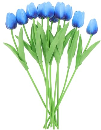 ORFOFE 10stücke Künstlicher Tulpenstrauß Teilig Real Touch Pu Blumenarrangement Für Hochzeiten Partys Und Innendekoration Lebensnahe Kunstblumen Für Zuhause Und Büro Uv-beständig