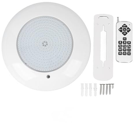 Fabater LED-Poolleuchte, 25 W RGB, Wandmontierte, Farbwechselnde Unterwasserleuchte mit Fernbedienung, Teichleuchte, Unterwasserleuchte für Schwimmbäder, Poolleuchte, Einfache Installation