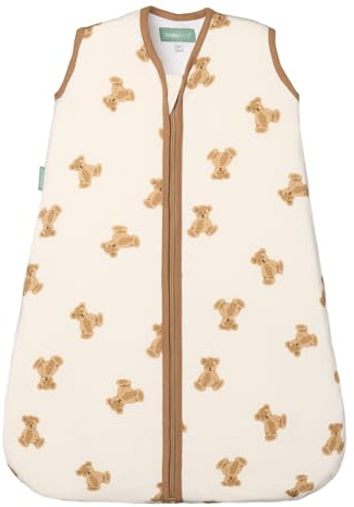 molis&co - Saco Dormir Bebé TOG 1-85 cm (6-18 Meses) - Saco Dormir Bebe Primavera y Otoño sin Mangas - Saco de Dormir Bebe para Niños Niñas (Unisex) - 100% Algodón (Certificado Oeko-Tex) - Teddy