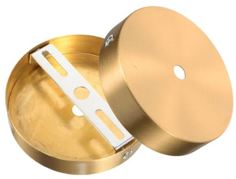 Mikikit 2pezzi Rosone Ottone Per Lampadario Supporto Per Lampade Da Soffitto E Parete Design Retro Per Installazione Flessibile Soggiorno E Camera Da Letto Color Ottone Dimensioni