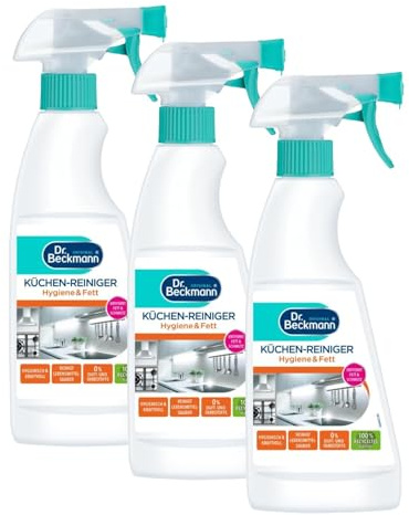 Dr. Beckmann Küchenreiniger Hygiene & Fett | Hygienische Reinigung & kraftvolle Fettentfernung für die Küche | Reinigt lebensmittelsauber | 500 ml (Packung mit 3)