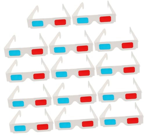 Vaguelly 60pièces Lunettes Papier Anaglyphes Pour Films Domicile Usage Lot De Jetables Compatible Visualisation Rouge Bleu