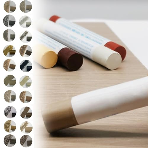 WDEC 20PCS Reparador Arañazos Madera, Reparador Madera, Masilla Madera, Reparación de Laminado, Reparador Madera, Kit de Reparación de Madera Masilla, Reparador Arañazos Madera, Reparación Grietas