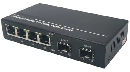 Switch Gigabit Ethernet Convertitore di Media in Fibra Ottica RJ45 10/100/1000M Porta in Fibra(EU Power No SFP)