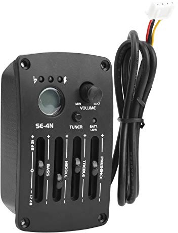 Depisuta Akustikgitarren -Pickup 4 Band Equalizer mit Digitalem Tuner für Klassische Folk -Gitarren