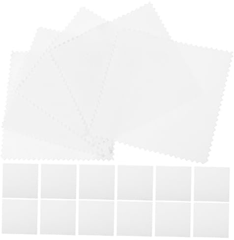 Didiseaon Chiffons De Nettoyage Pour Bijoux Et Lunettes En Microfibre Blanche 8x8 Cm Lot De 50 Tissus Anti-oxydation Polyvalents Pour Bijoux En Argenté Et or Usage Domestique