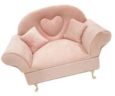 Mini-Sofa-Schmuckschatulle im Maßstab 1:6, Schmuckkästchen, Miniatur-Puppenhaus-Zubehör