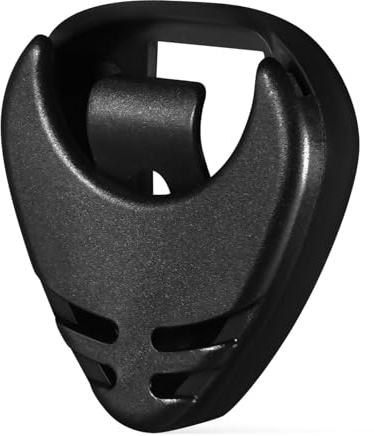 HOODANCOS Schwarzer Gitarren plektrenhalter Selbstklebend mit Federmechanismus Kompakt und Leicht aus Robustem als Zubehör Gitarren zur Sicheren Aufbewahrung von Plektren