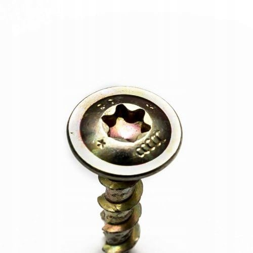 BK Shop Lot de 500 vis à bois | TX 30, Vis à bois Torx, Vis à tête plate, Vis Spax 6 x 120 mm, Vis à bois galvanisées