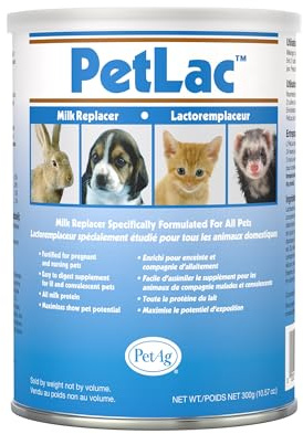 Pet-Ag PetLac Pet Powder - 10.5 oz - Milk Replacement Powder for All Pets - Easy to Digest