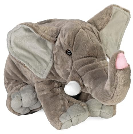 Wild Republic Cuddlekins Afrikanischer Elefant, Stofftier, Baby-Geschenk für Mädchen und Jungen, Kinder Plüschtier, Kuscheltier Für Babys, Spielzeug aus Recyclingmaterial, 30 cm