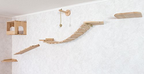 Jennys Tiershop Katzen Wandpark, Qualität die viele Jahre hält! Kratzbaum/Katzenbaum für die Wand. Hier: Komplettpark Angebot, 6 Teilig (14ö)