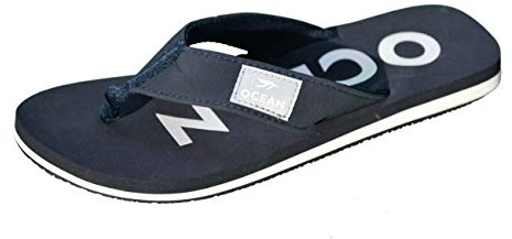 MADSea Damen Herren Unisex Zehenstegpantolette Ocean Zehentrenner Sandale FlipFlops, dunkelblau/weiß, 40 EU