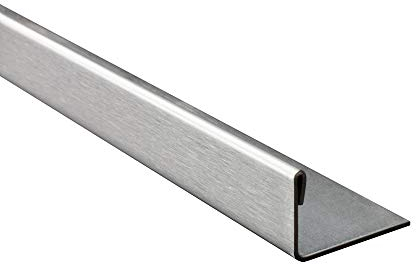 10x L-Profil Edelstahlschiene Fliesenprofil Fliesenschiene Edelstahl V2A L250cm 12mm gebürstet