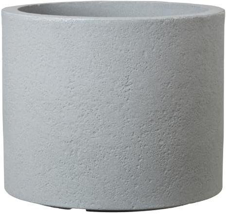 Scheurich Panzano Pflanzgefäß aus Kunststoff, Grau, Ø 38,6 cm, H 32 cm | Recycelter Kunststoff, 10 Jahre Garantie, Für den Außenbereich