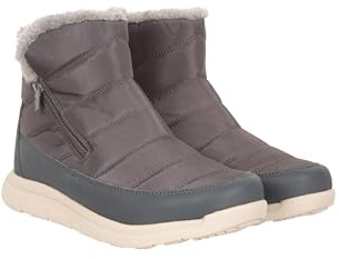 Mountain Warehouse Boston Fleece-Lined Womens Boots - Snow Proof Ladies Shoes with EVA cushioning & Phylon Midsole - Winter Skiing, Winter Sports, Walking Grey Adult Shoe Size 5