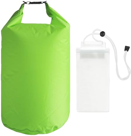 ATBUSS 1 Stück Rafting-Tasche, 1 Stück wasserdichte Handytasche, unverzichtbare Outdoor-Ausrüstung, Packsack, Kompressionsbeutel, geeignet für Rafting, Bergsteigen, Tauchen, Bootfahren (5 Liter)