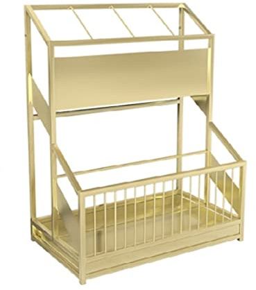 Schirmständer Schirmständer Aus Metall Mit Ausziehbarer Ablaufschale, Schirmständer, Einfacher, Moderner Schirmhalter Mit Großer Kapazität Und 2 Schichten Regenschirmständer Modern (Color : Gold, SI