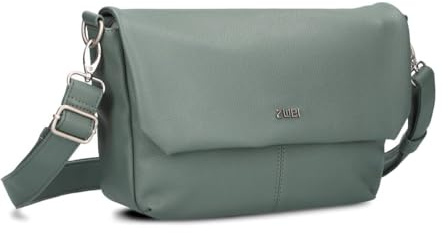 Zwei Damen Handtasche Mademoiselle M60 Umhängetasche Querformat 3 Liter breite Crossbody-Bag Magnetklappe Reißverschluss inklusive Schlüsselband klassisch-elegant hochwertiges Kunstleder