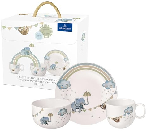 Villeroy & Boch Boho Kids Elephant Children's Porcelain Bowl, 12.5 cm , Dishwasher & Microwave Safe, Multicolored